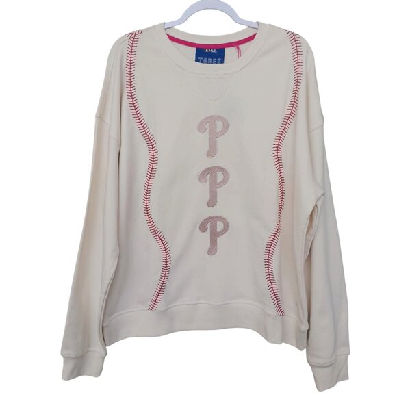 Terez Philadelphia Phillies Sweatshirt Crew Neck MLB Women's Size XL NEW - Picture 2 of 15